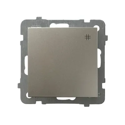 Łącznik krzyżowy Ospel Satyna light As - ŁP-4G/m/45, z metalowym mocowaniem, widoczny symbol "#"