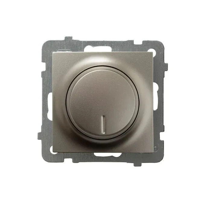 Ściemniacz uniwersalny do LED Satyna light As Ospel ŁP-8GL2/m/45 z pokrętłem w kolorze satynowym.