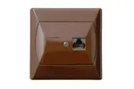 Gniazdo komputerowe pojedyncze RJ45, kat.5e, kolor brązowy, producent Ospel, model GPK-1A/K/24