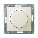Ściemniacz uniwersalny do LED Ospel Impresja, kolor ecru, z pokrętłem, montaż podtynkowy, model ŁP-8YL2/m/27