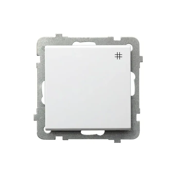 Łącznik krzyżowy Ospel Sonata, biały połysk, symbol ŁP-4R/m/00, z metalowym mocowaniem.
