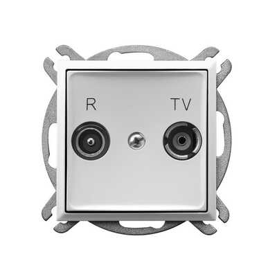 Gniazdo RTV przelotowe 14-dB Biały Ospel Aria - GPA-14UP/m/00
