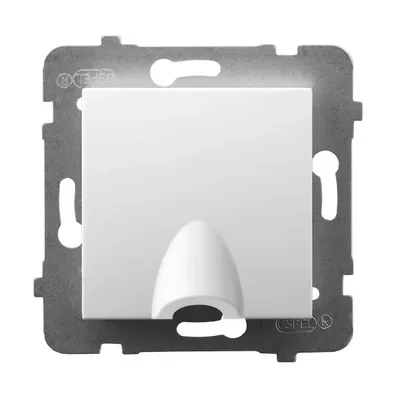 Przyłącz kablowy Biały Aria Ospel GPPK-1U/m/00 - biały element z metalowym mocowaniem, idealny do instalacji elektrycznych.