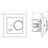 Regulator temperatury z czujnikiem napowietrznym Srebrny Ospel Aria - RTP-1UN/m/18