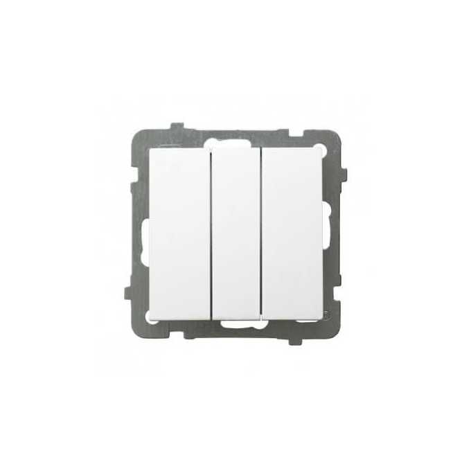 Przycisk potrójny zwierny Biały - ŁP-24G/m/00 As
