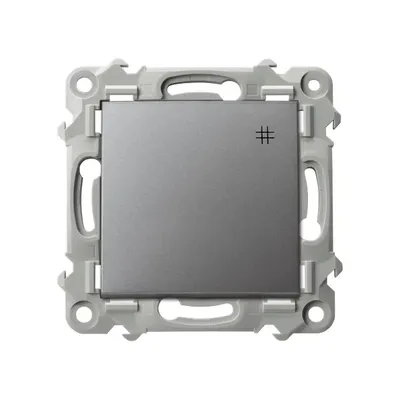 Łącznik krzyżowy Szary mat Szafir Ospel ŁP-4Z/m/70 - elegancki element osprzętu elektroinstalacyjnego.