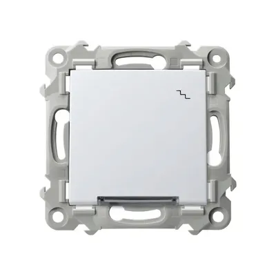 Łącznik schodowy z podświetleniem Biały Szafir Ospel, model ŁP-3ZS/m/00, z symbolem schodów.