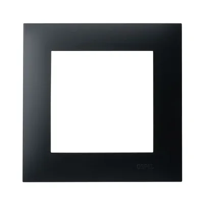 Ramka pojedyncza Ospel Szafir R-1Z/33 w kolorze czarny mat, z minimalistycznym designem, idealna do nowoczesnych wnętrz.