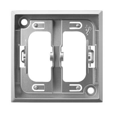 Ramka ozdobna mocująca do łączników krzyżowych podwójnych Srebrny Ospel Aria - RO-5U/18