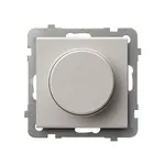 Ściemniacz uniwersalny do LED Ospel Kaszmir Sonata - ŁP-8RL2/m/82, biały, z okrągłym pokrętłem, montaż podtynkowy.