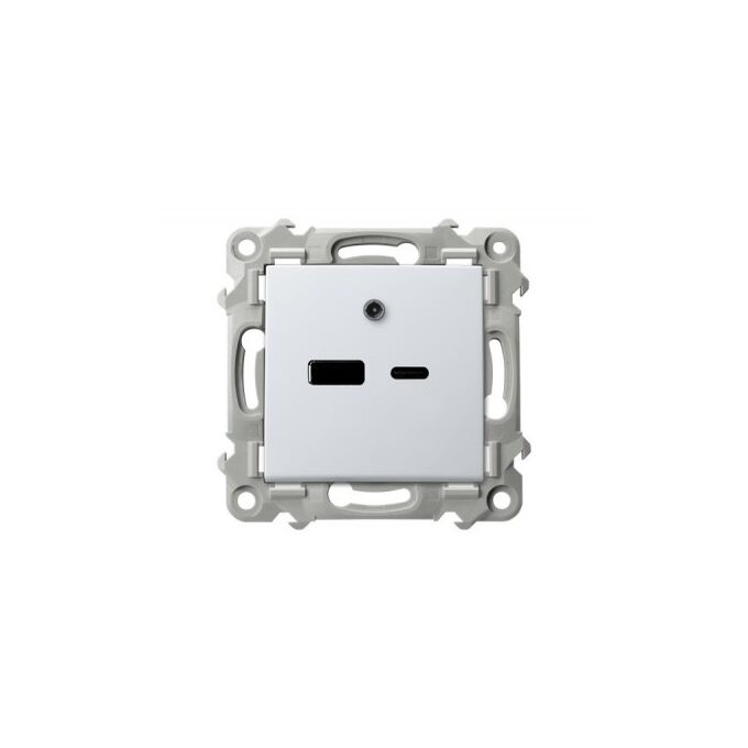 Ładowarka podwójna USB typu A+C 2.1A Biały Ospel Szafir - GPUSB-2Z/m/00
