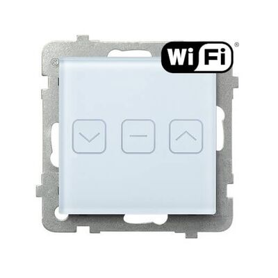 Łącznik dotykowy żaluzjowy Wi-Fi Białe Szkło Sonata Touch - ŁPDT-7RS/m/31