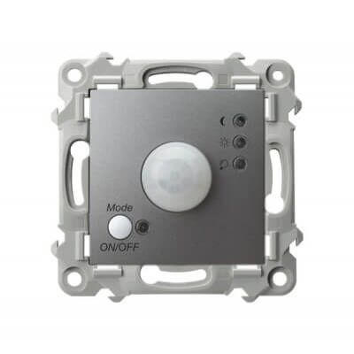 Elektroniczny czujnik ruchu Szary mat Ospel Szafir - ŁP-16Z/m/70