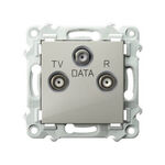 Gniazdo RTV-DATA Kaszmirowy beż Ospel Szafir - GPA-ZD/m/83