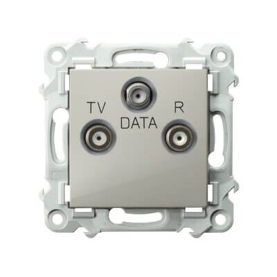 Gniazdo RTV-DATA Kaszmirowy beż Ospel Szafir - GPA-ZD/m/83