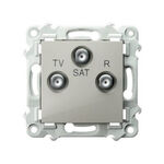 Gniazdo RTV-SAT przelotowe Kaszmirowy beż Ospel Szafir - GPA-ZSP/m/83