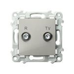 Gniazdo RTV przelotowe 14dB Kaszmirowy beż Ospel Szafir - GPA-14ZP/m/83