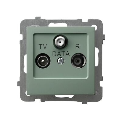 Gniazdo antenowe RTV-DATA Zielony mat - GPA-GD/m/84 As
