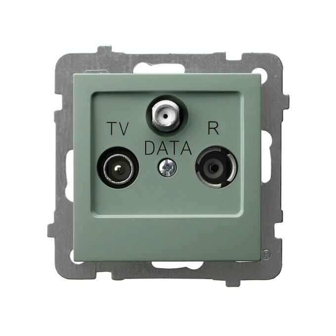 Gniazdo antenowe RTV-DATA Zielony mat - GPA-GD/m/84 As