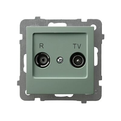 Gniazdo antenowe RTV zakończeniowe Zielony mat - GPA-10GPZ/m/84 As