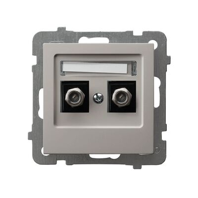 Gniazdo antenowe typu F podwójne Kaszmir - GPA-2GF/m/82 As