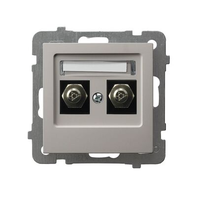 Gniazdo ekwipotencjalne podwójne Kaszmir - GPE-2G/m/82 As