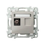 Gniazdo ekwipotencjalne pojedyncze Kaszmirowy beż Ospel Szafir - GPE-1Z/m/83