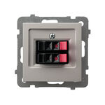 Gniazdo głośnikowe podwójne Kaszmir - GG-2G/m/82 As