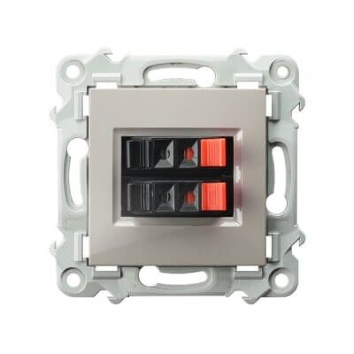 Gniazdo głośnikowe podwójne Kaszmirowy beż Ospel Szafir - GG-2Z/m/83