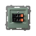 Gniazdo głośnikowe podwójne Zielony mat - GG-2G/m/84 As