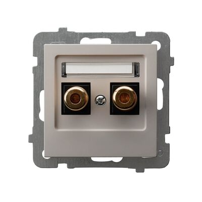 Gniazdo głośnikowe pojedyncze 6mm2 Kaszmir - GGN-1G/m/82 As