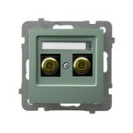 Gniazdo głośnikowe pojedyncze 6mm2 Zielony mat - GGN-1G/m/84 As