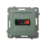 Gniazdo głośnikowe pojedyncze Zielony mat - GG-1G/m/84 As