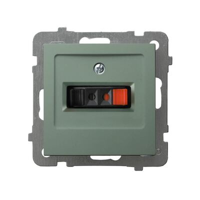 Gniazdo głośnikowe pojedyncze Zielony mat - GG-1G/m/84 As