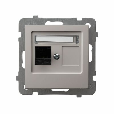 Gniazdo komputerowe pojedyncze RJ45 kat. 5e, MMC Kaszmir - GPK-1G/K/m/82 As