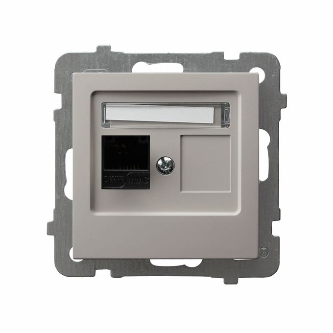 Gniazdo komputerowe pojedyncze RJ45 kat. 5e, MMC Kaszmir - GPK-1G/K/m/82 As