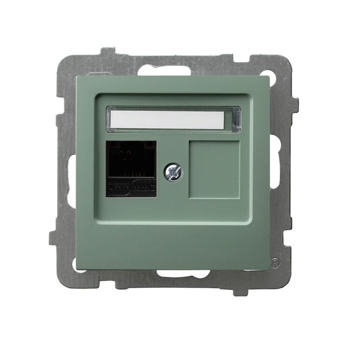 Gniazdo komputerowe pojedyncze RJ45 kat. 5e, MMC Zielony mat - GPK-1G/K/m/84 As