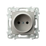 Gniazdo pojedyncze bez uziemienia Kaszmirowy beż Ospel Szafir - GP-1Z/m/83