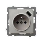 Gniazdo pojedyncze z ładowarką USB typu A 2.1A Kaszmir - GP-1GZPUSB/m/82 As