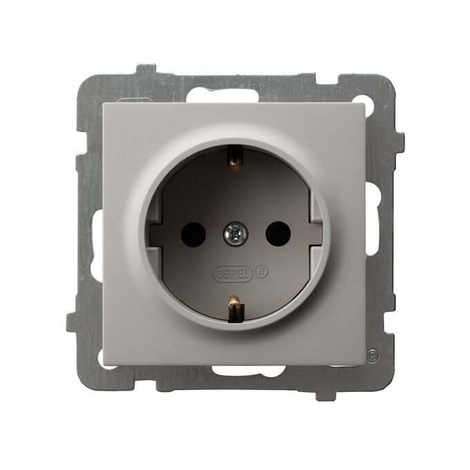 Gniazdo pojedyncze z uziemieniem Schuko Kaszmir - GP-1GS/m/82 As
