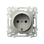 Gniazdo pojedyncze z uziemieniem Schuko Kaszmirowy beż Ospel Szafir - GP-1ZS/m/83