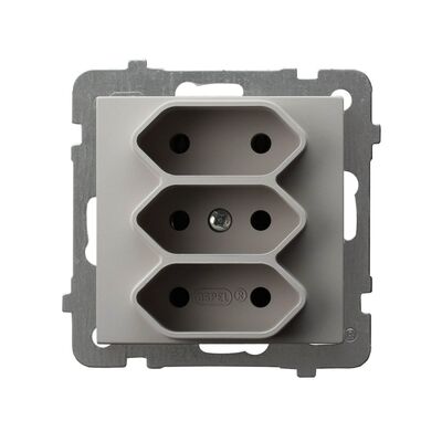 Gniazdo potrójne EURO Kaszmir - GP-3G/m/82 As
