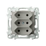 Gniazdo potrójne EURO Kaszmirowy beż Ospel Szafir - GP-3Z/m/83