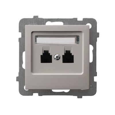 Gniazdo telefoniczne podwójne niezależne Kaszmir - GPT-2GN/m/82 As