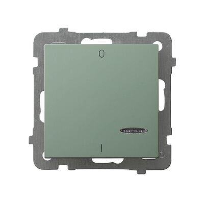 Łącznik dwubiegunowy z podświetleniem Zielony mat - ŁP-11GS/m/84 As