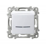 Łącznik hotelowy z podświetleniem Biały Ospel Szafir - ŁP-15ZS/m/00