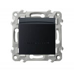 Łącznik hotelowy z podświetleniem Czarny metalik Ospel Szafir - ŁP-15ZS/m/33