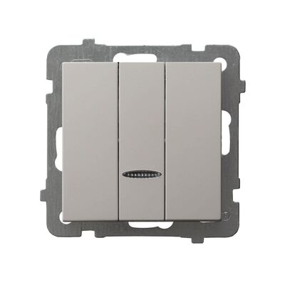 Łącznik potrójny z podświetleniem Kaszmir - ŁP-13GS/m/82 As