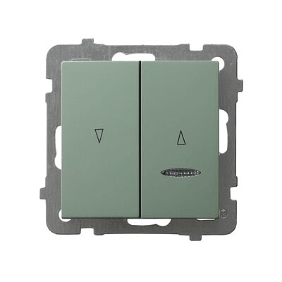 Łącznik żaluzjowy z podświetleniem z blokadą mechaniczną Zielony mat - ŁP-7GBS/m/84 As