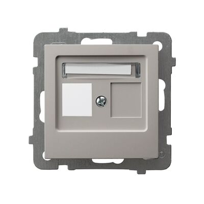 Obudowa gniazda pojedynczego Keystone, prosta Kaszmir - GPK-1G/p/82 As